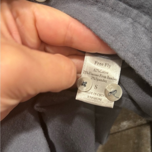 Free Fly grey blue Bamboo flannel size Small - Picture 5 of 7